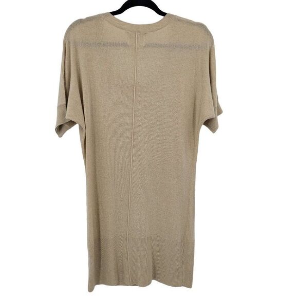 Banana Republic Heritage Wool Cashmere Mini Sweater Dress M Tan Lagenlook - Picture 2 of 12